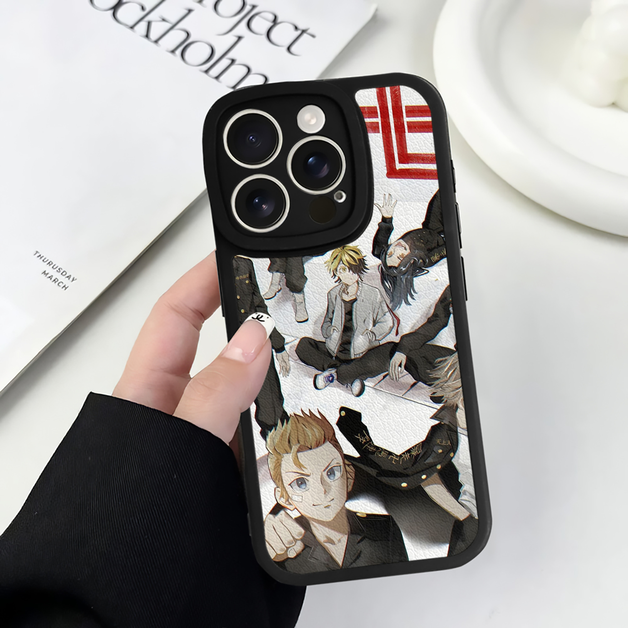 （画像用） 東京リベンジャーズ Tokyo Revengers 【iPhone 16シリーズ対応】シリコンスマホケース（レザー調） 材質：シリコン
